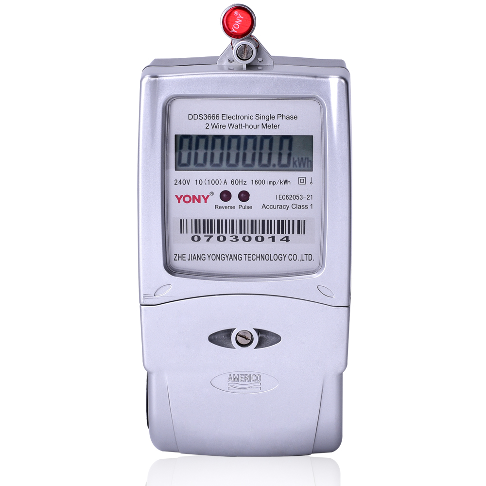 Single phase liquid crystal meter